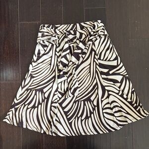 Hypnotized Sz M animal print A Line Skirt Sash Belt Wide Waistband 32" Waist L